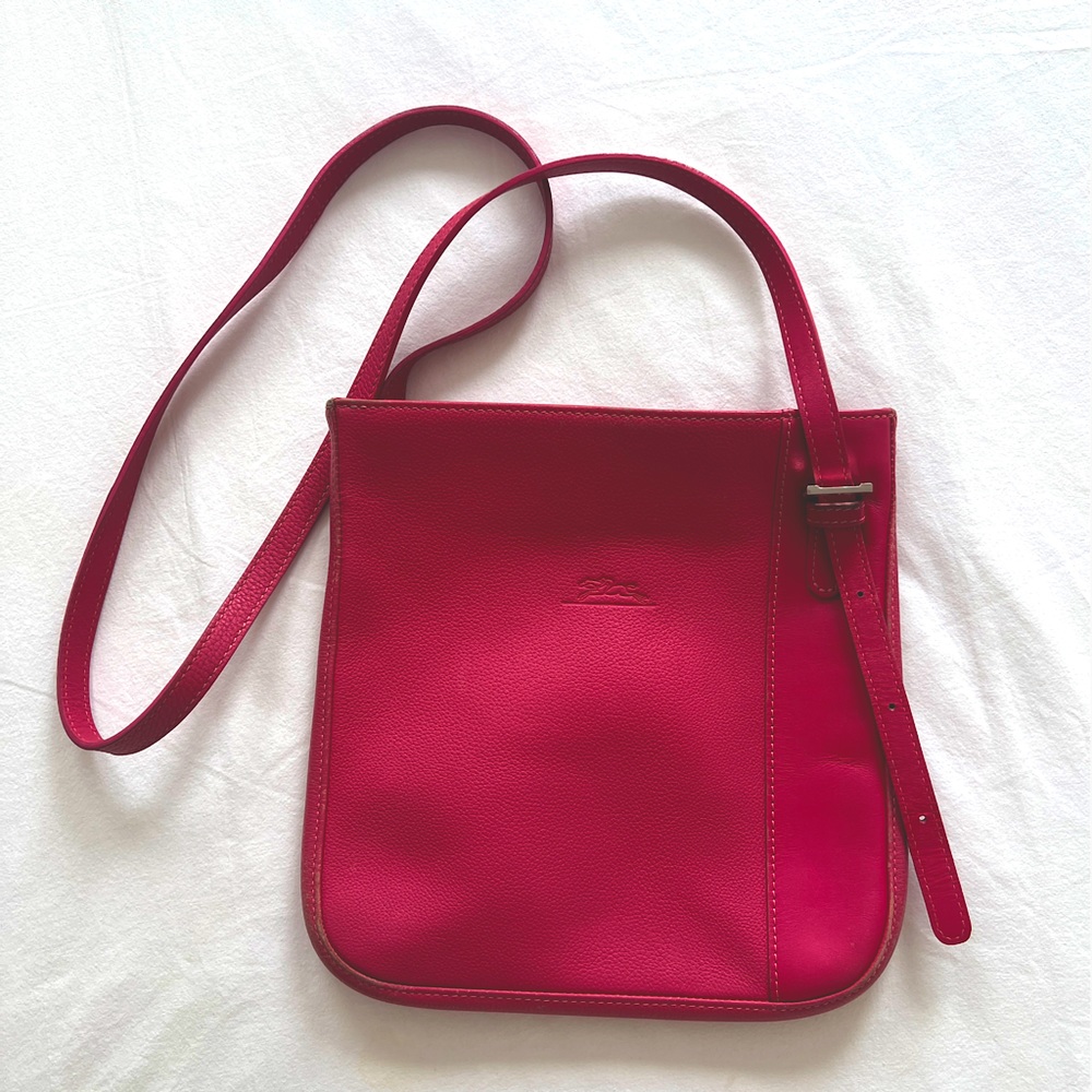 Longchamp LE FOULONNÉ Pink Crossbody EUC - Picture 1 of 9